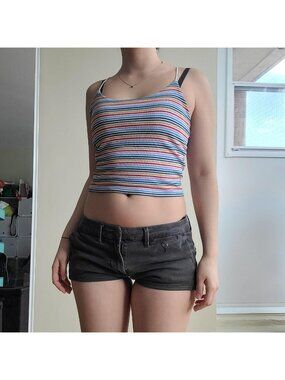 Blue Notes Summer Rayon Rainbow Cami Tank Top (S)